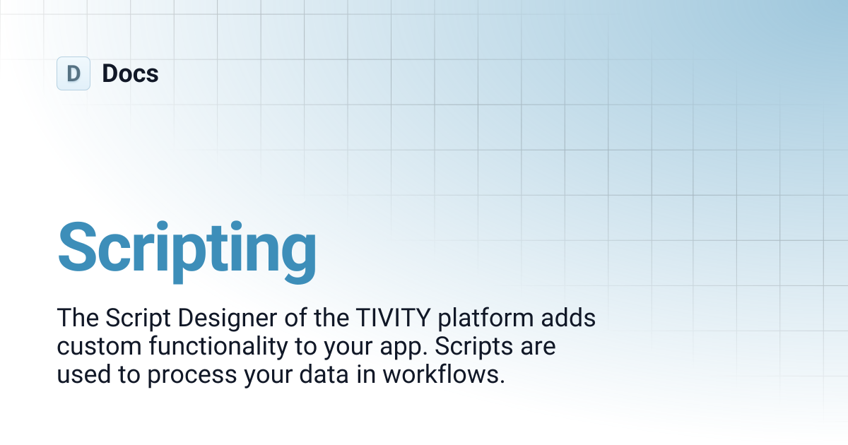 Scripting | Docs