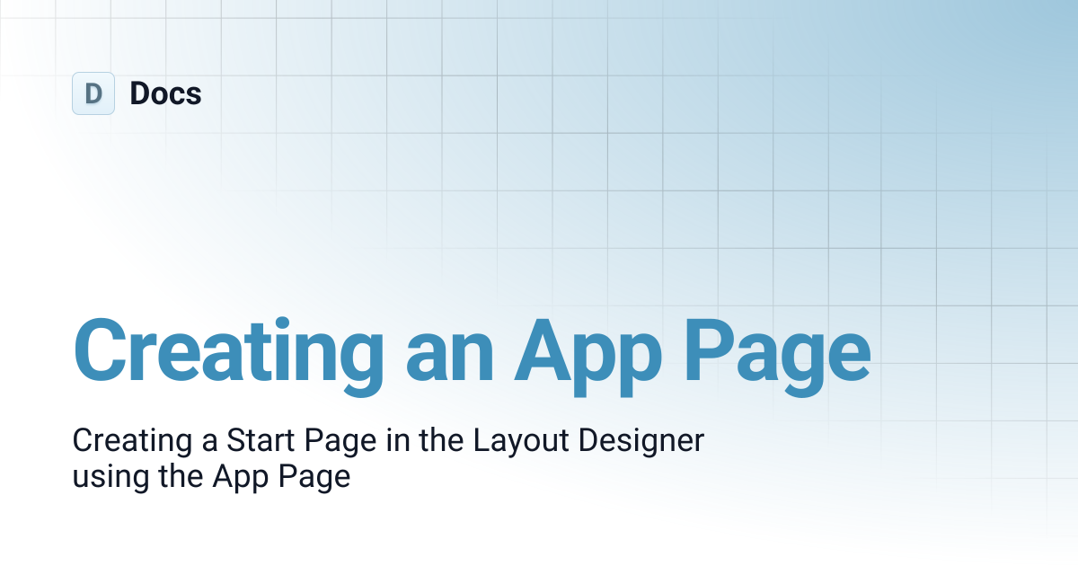 Creating an App Page | Docs